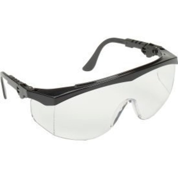 Mcr Safety MCR Safety TK110 Crews Tomahawk Wraparound Safety Glasses, Clear Lens, Black Frame TK110